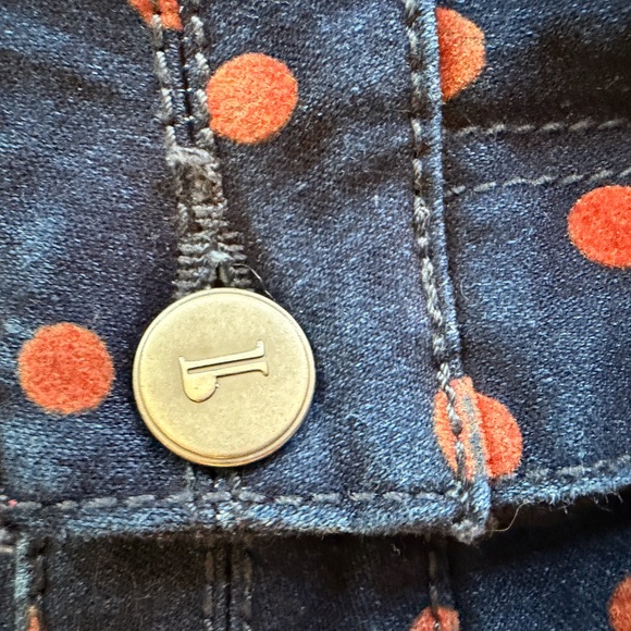 Pilcro and the Letterpress Blue Skirt with Red Polka Dots - Picture 3 of 5